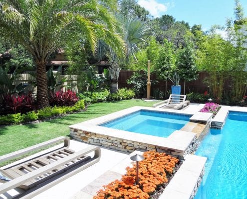 Pool landscaping by BLG Environmental Services in Longwood, Florida